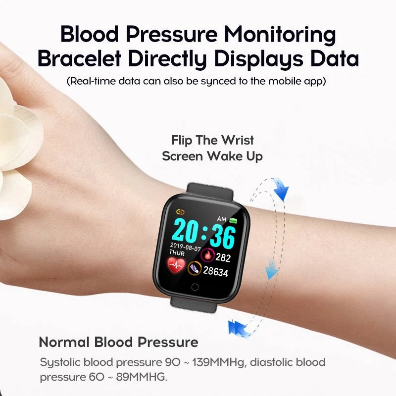 D20Pro Smart Watch Bluetooth Fitness Tracker Sports Watch Heart Rate Monitor Blood Pressure Smart Bracelet Watches for men women