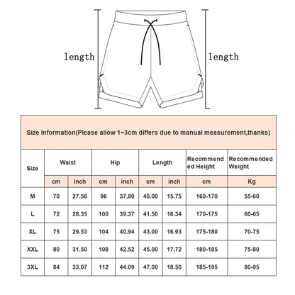 shorts de corrida dos homens ginásio esportes shorts 2 em 1 treino secagem rápida ginásio fitness jogging calças curtas verão shorts.