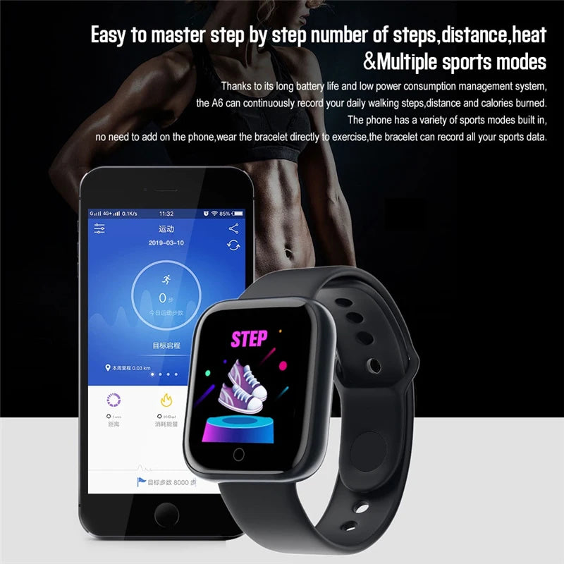 D20Pro Smart Watch Bluetooth Fitness Tracker Sports Watch Heart Rate Monitor Blood Pressure Smart Bracelet Watches for men women