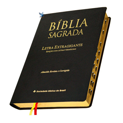 Bíblia Sagrada Lt Extragigante ARC Índice Lateral Preto.