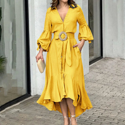 Vestido Elegânce Naupang-stilo Casual com Toque Sofisticado.