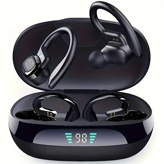 Fone de ouvido com microfone TWS Sports HiFI Estéreo à prova d'água.