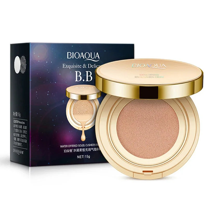 BIOAQUA Air Cushion BB Cream Brighten Concealer Moisturizer Foundation Face Whitening Makeup Facial Base Perfect Cover Cosmetics