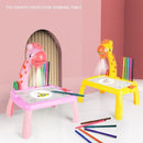 Placa de projetor led girafa, mâo escritas,  pinturas desenho, mesa brinquedos educativos presente  aniversário.