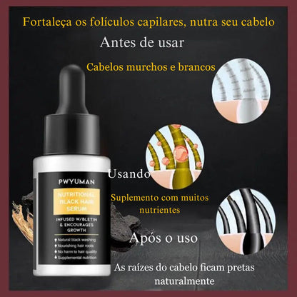 Nutritional Black Hair Serum: devolve a cor natural dos seus cabelos.