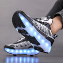 Tênis de Rodinha Infantil com LED Azul – Recarregável e Super Confortável