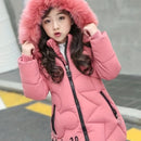 Casaco infantil  Plus Size com Capuz de Pelo Rosa – Inverno Quentinho e Estiloso