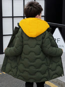 Parka de Inverno Infantil Masculina com Capuz – Quente, Resistente e Estilosa