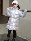 Casaco Infantil de Inverno Lavanda com Capuz – Quente e Cheio de Estilo