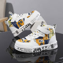 Ténis Infantis Cano Alto Estampado – Antiderrapante, Colorido e Confortável