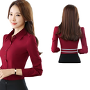 Blusa de Manga Comprida Elegante Para Primavera