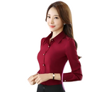 Blusa de Manga Comprida Elegante Para Primavera