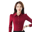 Blusa de Manga Comprida Elegante Para Primavera