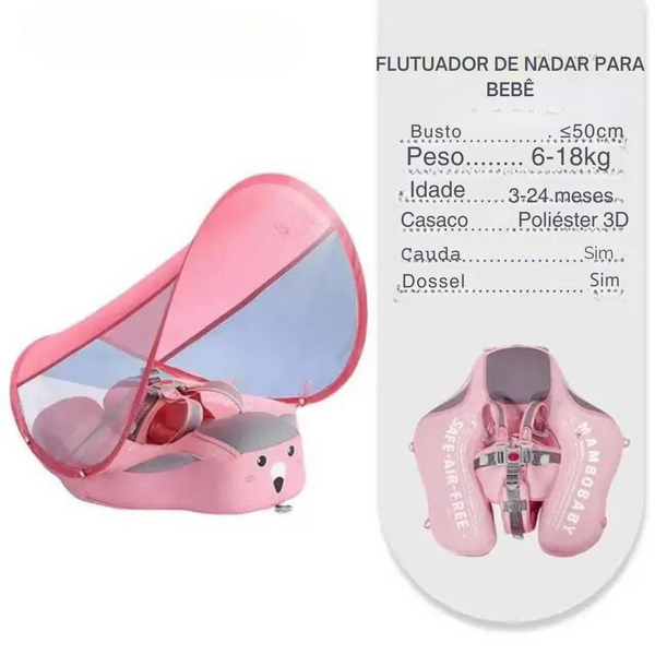 Boia de Natação para Bebê Mambobaby Não Inflável Design, Ergonômico.