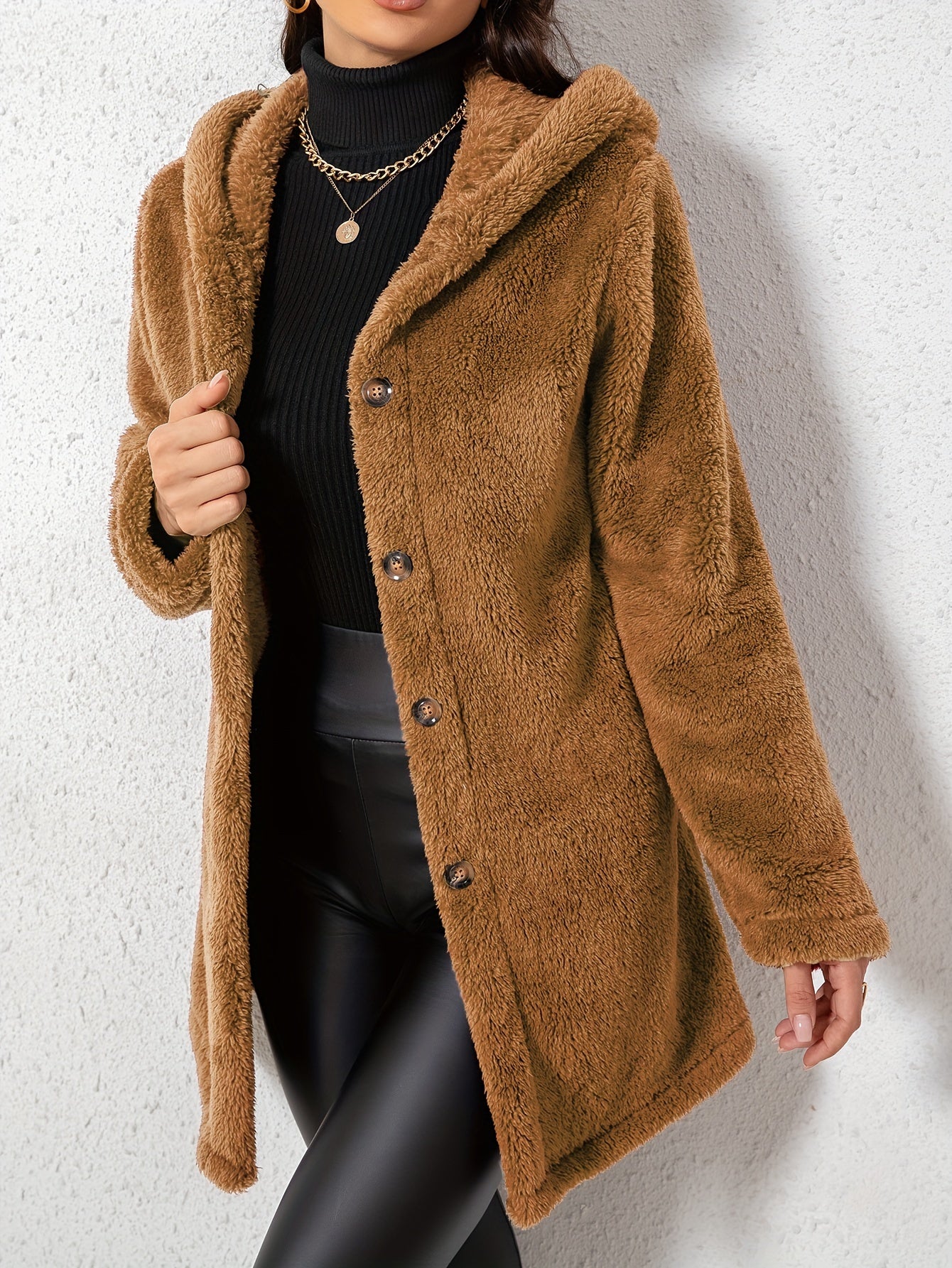 Casaco Feminino Elegante em Fleece – Quente e Confortável
