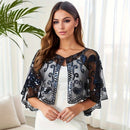 Xale Vintage com Paetês e Renda Bordada – Estilo Anos 1920 para Brilhar em Festas e Eventos Especiais