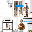 Câmera de vigilância de segurança sem fio de 8 MP PTZ Wifi IP .