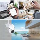 Câmera de vigilância de segurança sem fio de 8 MP PTZ Wifi IP .