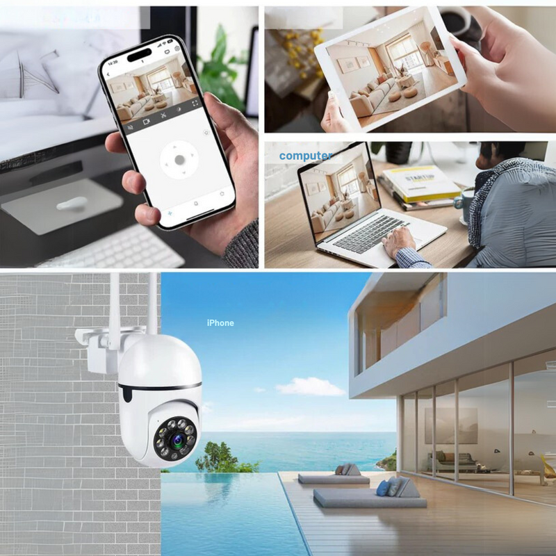 Câmera de vigilância de segurança sem fio de 8 MP PTZ Wifi IP .