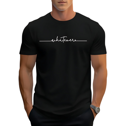 Camiseta masculina ;100% algodão com estampa de letras gola redonda manga curta .