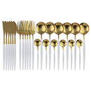 Talher Aço Negro Premium Feito à Mão 24pcs