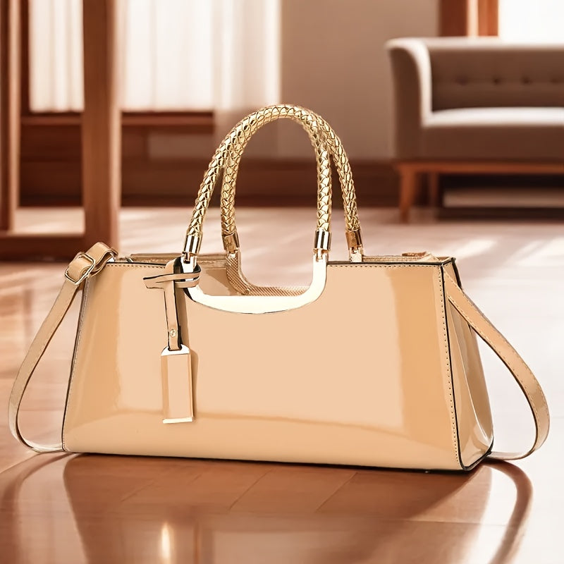 Clutch de Festa Elegante com Brilho Luxuoso e Fecho em Zíper