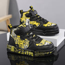 Ténis Infantis Cano Alto Estampado – Antiderrapante, Colorido e Confortável