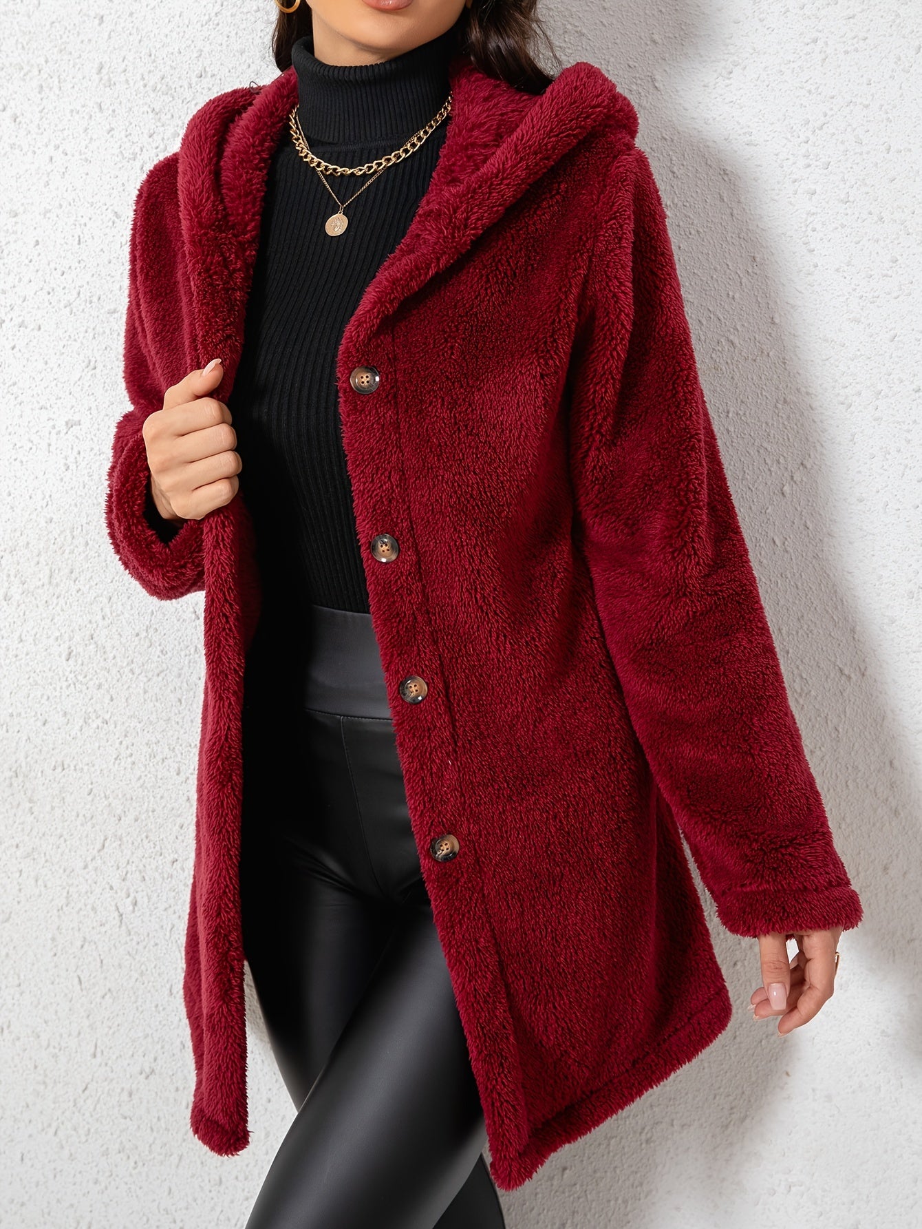 Casaco Feminino Elegante em Fleece – Quente e Confortável