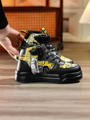 Ténis Infantis Cano Alto Estampado – Antiderrapante, Colorido e Confortável