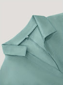 Vestido Midi Plus Size com Botões – Manga Longa e Caimento Confortável para o Dia a Dia