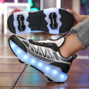 Tênis de Rodinha Infantil com LED Azul – Recarregável e Super Confortável