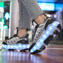 Tênis de Rodinha Infantil com LED Azul – Recarregável e Super Confortável