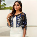 Xale Vintage com Paetês e Renda Bordada – Estilo Anos 1920 para Brilhar em Festas e Eventos Especiais