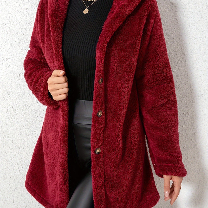 Casaco Feminino Elegante em Fleece – Quente e Confortável