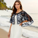 Xale Vintage com Paetês e Renda Bordada – Estilo Anos 1920 para Brilhar em Festas e Eventos Especiais