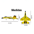 Avião RC SU-35 Controle Remoto 2.4G - Brinquedo de Espuma Resistente.