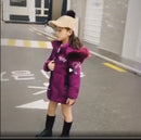 Casaco infantil  Plus Size com Capuz de Pelo Rosa – Inverno Quentinho e Estiloso