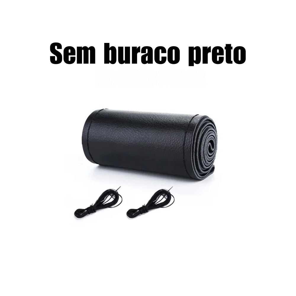 Capa de Volante em Couro Costurada-: NoEnName_Null