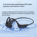 Sanag A31S Fones de ouvido Bluetooth 5.3 sem fio Fones de ouvido esportivos à prova d'água com microfone para treinos, corrida, direção.